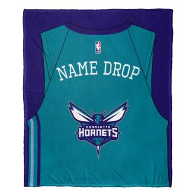 [Personalization Only] OFFICIAL NBA Jersey Silk Touch Throw Blanket - Hornets