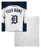 [Personalization Only] OFFICIAL MLB Jersey Personalized Silk Touch Sherpa Throw Blanket - Tigers