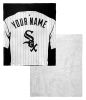 [Personalization Only] OFFICIAL MLB Jersey Personalized Silk Touch Sherpa Throw Blanket - White Sox