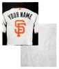 [Personalization Only] OFFICIAL MLB Jersey Personalized Silk Touch Sherpa Throw Blanket - SF Giants