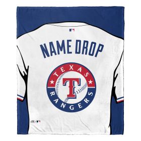 [Personalization Only] OFFICIAL MLB Jersey Personalized Silk Touch Throw Blanket - Rangers