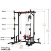 Power cage with LAT PullDown and Weight Storage Rack Optional Weight Bench, 1400 lb Capacity Power Rack for Home and Garage Gyms, Multiple Accessory S