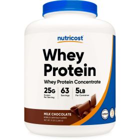 Nutricost Whey Protein Concentrate Powder (Chocolate) 5LBS, Supplement