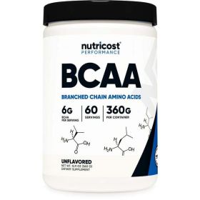 Nutricost BCAA Powder 2:1:1 60 Servings (Unflavored)- Branched Chain Amino Acids