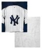 [Personalization Only] OFFICIAL MLB Jersey Personalized Silk Touch Sherpa Throw Blanket - NY Yankees