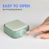 Green Travel Medicine Pill Organizer Small Pill Box for Purse Mini Pill Case Push Button Opening