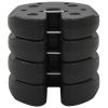 Gazebo Weight Plates 4 pcs Black 8.7"x2" Concrete