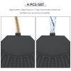 Outsunny 4 Pieces Round Patio Umbrella Base, Cantilever Offset Outdoor Umbrella Weights, 52 Liters Capacity Water or 112 lbs Capacity Sand Plates Set,