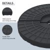 Outsunny 4 Pieces Round Patio Umbrella Base, Cantilever Offset Outdoor Umbrella Weights, 52 Liters Capacity Water or 112 lbs Capacity Sand Plates Set,