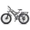 AOSTIRMOTOR S18 26" 750W Electric Bike Fat Tire 48V 15AH Removable Lithium Battery for Adults