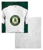 [Personalization Only] OFFICIAL MLB Jersey Personalized Silk Touch Sherpa Throw Blanket - Athletics