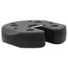 Gazebo Weight Plates 4 pcs Black 8.7"x2" Concrete