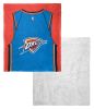 [Personalization Only] OFFICIAL NBA Jersey Silk Touch Sherpa Throw Blanket - Thunder