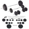 Weight Bench with Weight Rack, Barbell and Dumbbell Set 198.4 lb