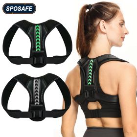 Adjustable Back Shoulder Posture Corrector Belt Clavicle Spine Support Reshape Your Body Home Office Sport Upper Back Neck Brace (Color: Orange, size: L -weight 70-100KG)