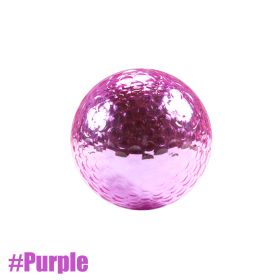 1Pcs Dia 42.7mm Metallic Plated Colored Golf Balls Fancy Match Opening Goal Best Gift Durable Construction For Sporting Events (Color: Purple)