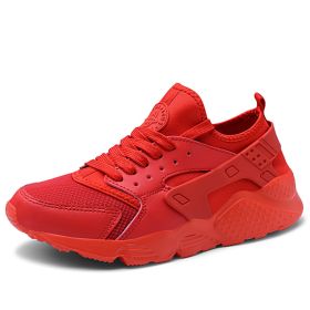 High Quality Unisex White Sneakers Breathable Men Mesh Spring New Cozy Tennis Lightweight Summer Casual Shoes Outdoor Flat Women (Color: Red, size: 41)