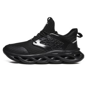 Men Sport Running Shoes Breathable Walking Jogging Sneakers Mens Training Sneakers Comfortable Athletic Trainers Chaussure Homme (Color: Black, size: 46)