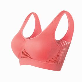 Women Yoga Underwear Padded Crop Tops Underwear Gym Top Yoga Sport Bra Breathable Fitness Running Vest Yoga Bras Sports Type (Color: Red, size: 6XL)