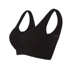 Women Yoga Underwear Padded Crop Tops Underwear Gym Top Yoga Sport Bra Breathable Fitness Running Vest Yoga Bras Sports Type (Color: Black, size: XL)