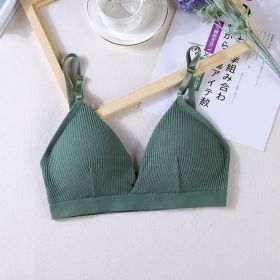 Women Yoga Sports Bras Triangle Cup Underwear Female Breathable Wrapped Tube Top Sexy Beauty Back Adjustable Sling Bra Vest (Color: Green, size: Free Size)