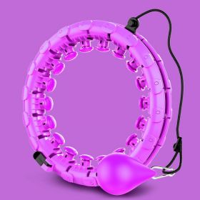 Custom Knots Weighted Hoola Fitness Hoop Smart Hula Thin Waist Weight Loss Knots (Color: Purple)