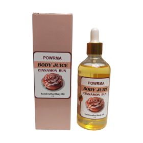 Body Juice Oil Vanilla, Body Juice Oil Cake, Body Juice Oil Peach Perfect, Body Juice Oil 120ml Hand Crafted Body Oil For WomenHydrating And Moisturiz (Style: Cinnamon bun)